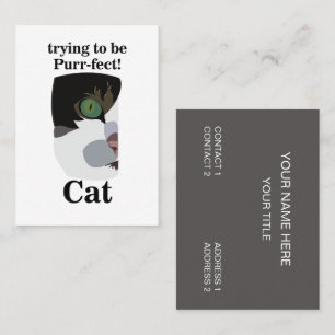 Tarjeta De Visita Toilettador de gatos veterinario mascota
