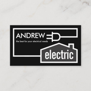 Tarjeta De Visita Toma de corriente eléctrica en casa