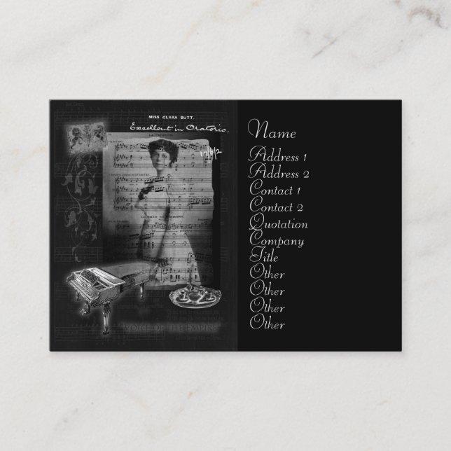 Tarjeta De Visita Tomar té con el extremo de Clara (Anverso)