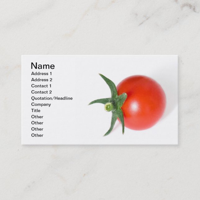 Tarjeta De Visita Tomate de cereza (Anverso)