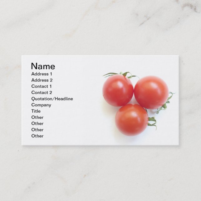 Tarjeta De Visita Tomates (Anverso)