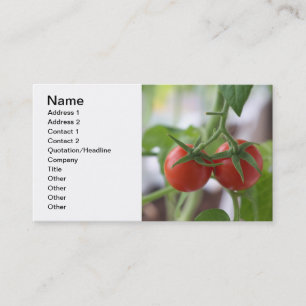 Tarjeta De Visita Tomates cerezos en una rama