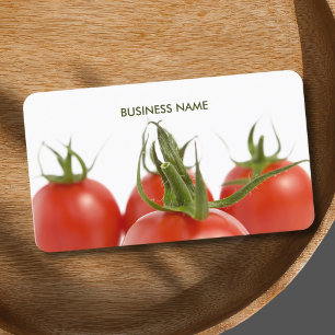 Tarjeta De Visita Tomates de Comestibles de Granjero Elegantes Único