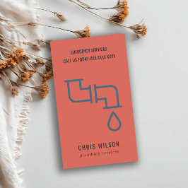 TARJETA DE VISITA TOMOTO ROJO NAVY PLUMBER SERVICE PIPES PLUMBER