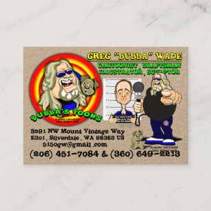 TARJETA DE VISITA TONELADAS DE BUBBA
