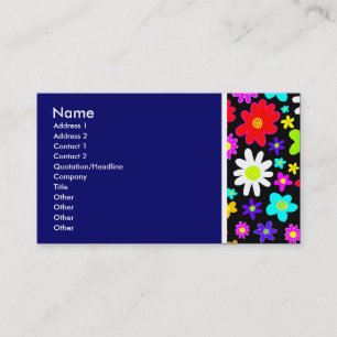 Tarjeta De Visita Tono de textura (flores Personalizados) II Azul os