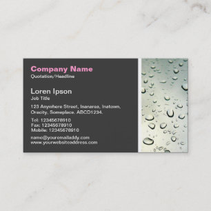 Tarjeta De Visita Tono de textura - Lluvia en mi ventana