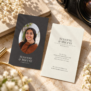 Tarjeta De Visita Tono de tierra de foto moderna Estudio de fotograf