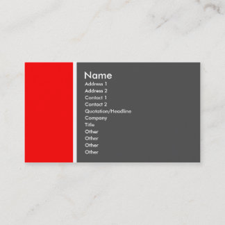 Tarjeta De Visita Tono dos (rojo y gris)