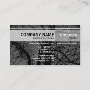 Tarjeta De Visita Tonos alternativos - Árbol HC - Gris