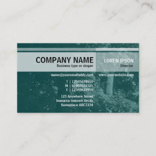 Tarjeta De Visita Tonos alternativos - En los árboles - Verde azulad