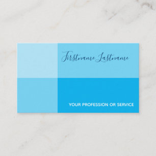 Tarjeta De Visita Tonos azules caligrafía rectangular azul añil