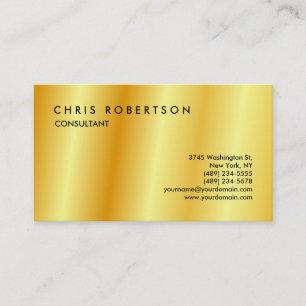 Tarjeta De Visita Tonos de color dorados Minimalistas de estilo mode