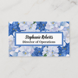 Tarjeta De Visita Tonos de flores azules