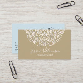Tarjeta De Visita Tonos de la Tierra del INSTRUCTOR DE YOGA MANDALA