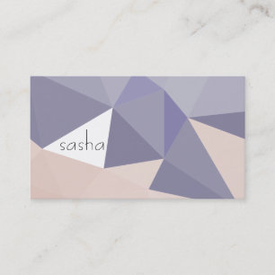 Tarjeta De Visita Tonos geométricos (púrpura rosa)