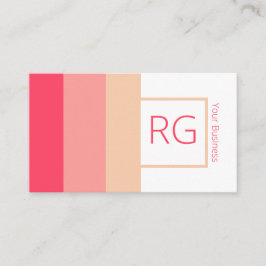 Tarjeta De Visita Tonos rosa negrita modernos monogramados personali