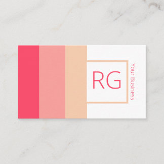 Tarjeta De Visita Tonos rosa negrita modernos monogramados personali