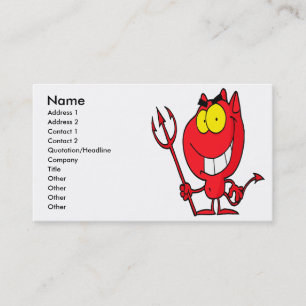 Tarjeta De Visita tonto adorable personalizado diablo con horquilla