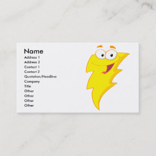 Tarjeta De Visita tonto personalizado lindo personaje de rayo