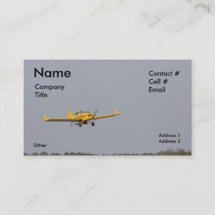 Tarjeta De Visita top amarillo del árbol del plumero de la cosecha