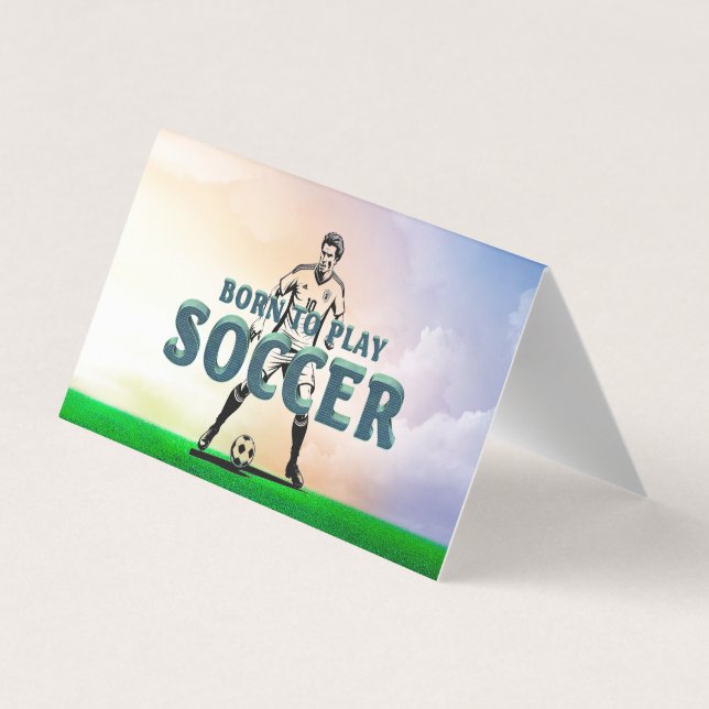 Tarjeta De Visita TOP Born to Play Soccer (Reverso)