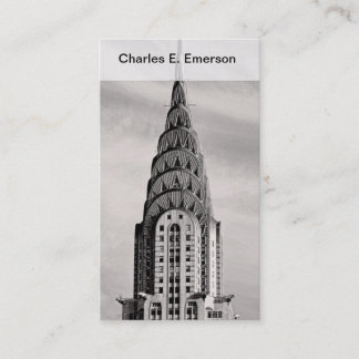 Tarjeta De Visita Top de Chrysler que construye NYC - B&W
