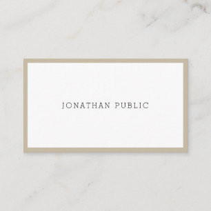 Tarjeta De Visita Top elegante moderno de Minimalistic del elegante