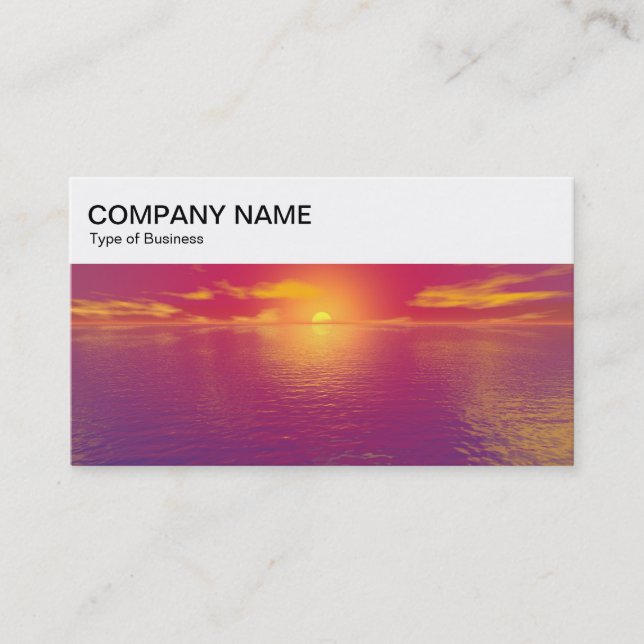 Tarjeta De Visita Top Panel - Sunrise/Sunset Business Card (Anverso)