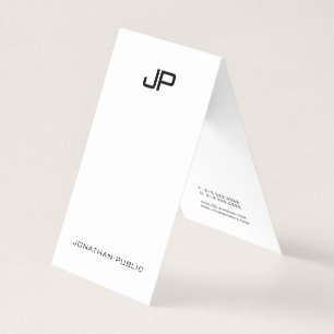 Tarjeta De Visita Top simple elegante del monograma moderno