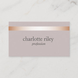 Tarjeta De Visita Topo | Moderno Rosa con rayas de oro estilo