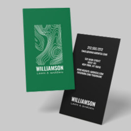 Tarjeta De Visita Topografía moderna Paisajismo Cuidado del Césped V