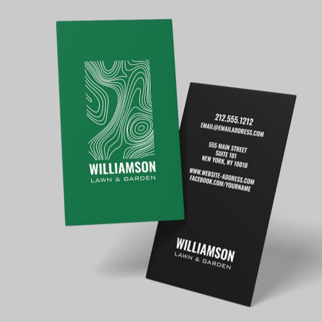 Tarjeta De Visita Topografía moderna Paisajismo Cuidado del Césped V (Subido por el creador)