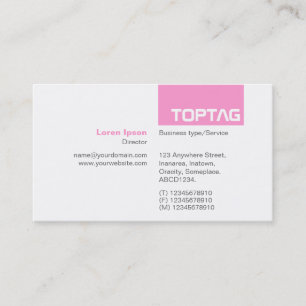Tarjeta De Visita TopTag v2 - Rosa