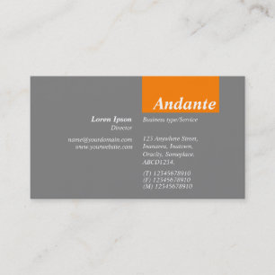 Tarjeta De Visita TopTag v3 - Naranja y 50% gris