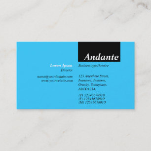 Tarjeta De Visita TopTag v3 - Negro con azul cielo