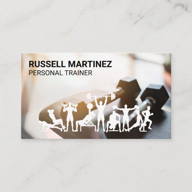 Tarjeta De Visita Torbellino en el gimnasio | Ejercicio de fitness (Anverso)