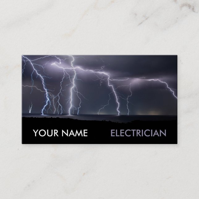 Tarjeta De Visita Tormenta eléctrica fotoeléctrica (Anverso)