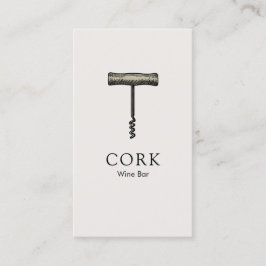 Tarjeta De Visita Tornillo de botella de vino