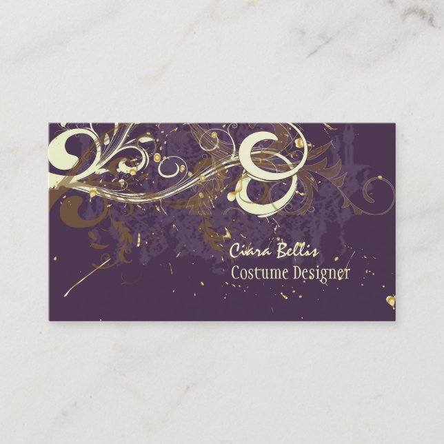 Tarjeta De Visita Tornillos de ciruela y chocolate (Anverso)