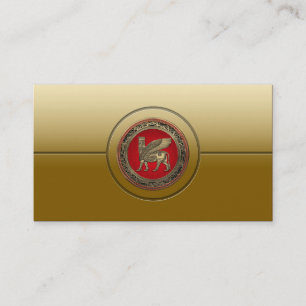 Tarjeta De Visita Toro alado asirio - Lamassu dorado