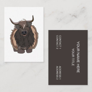Tarjeta De Visita Toro Ganado Toro