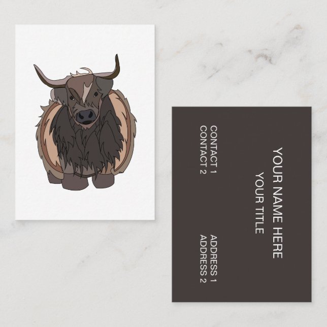 Tarjeta De Visita Toro Ganado Toro (Anverso / Reverso)