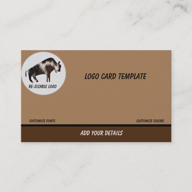 Tarjeta De Visita Toro prehistórico de Furry Bull Bison (Anverso)