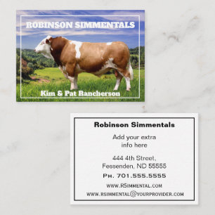 Tarjeta De Visita Toro Simmental en Pasto   