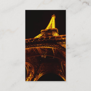 Tarjeta De Visita torre de eiffel de noche