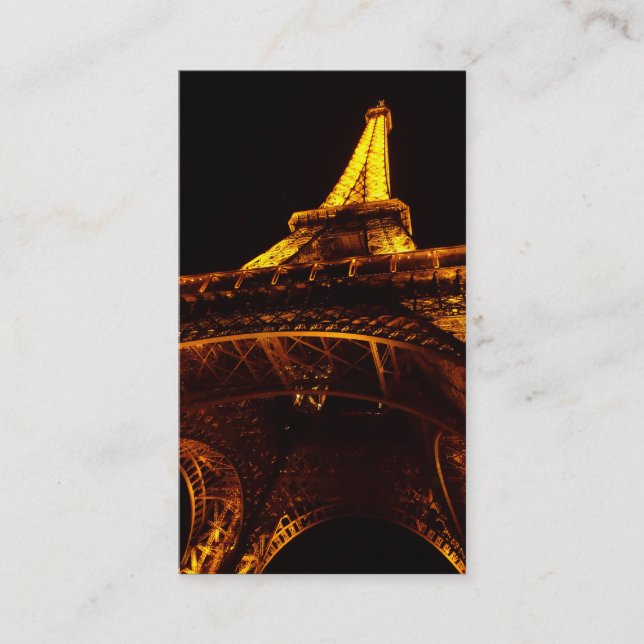 Tarjeta De Visita torre de eiffel de noche (Anverso)
