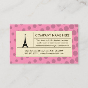 Tarjeta De Visita torre de halftone eiffel