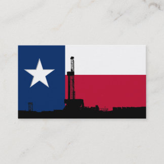 Tarjeta De Visita Torre de perforación de petróleo de la bandera de