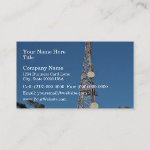 Tarjeta De Visita Torre de telecomunicaciones bajo un cielo azul